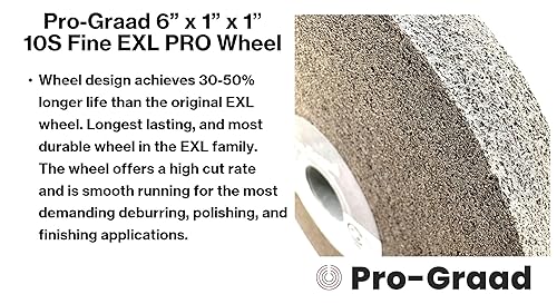 EXL PRO Convolute Deburring Polishing Wheel - 6' x 1' x 1' 10S Fine Silicon Carbide - Professional Grade - Metal Deburring, Finishing and Polishing Wheel - (1 Pack) - Poueer