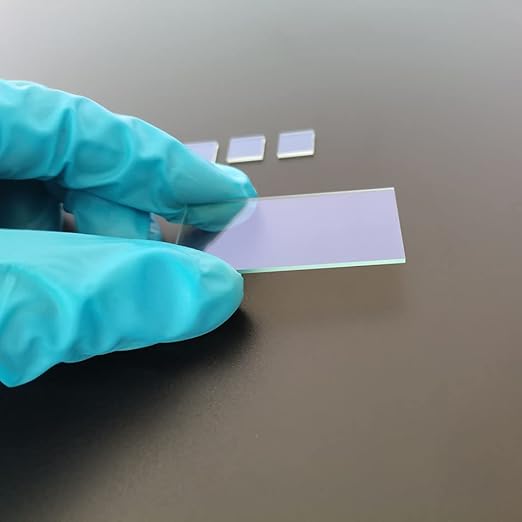 ITO (Indium tin Oxide)Coated Conductive Glass Slides 50×50mm Resistance 7 ohm/sq (8 Pcs) - Poueer