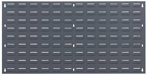 FSE 373-QLP-3619 Louvered Panel, Wall Mounted, 36'L x 19'H, Heavy-Duty 16 Gauge Cold Rolled Steel, Gray Enamel Coated Finish - Poueer