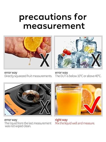 Digital Sugar Brix Refractometer brix Meter Automatic Temperature Compensation Range 0-35%,±0.2% Precision, Perfect for Fruits, Juices, Vegetables, Drinks and Coffee - Poueer