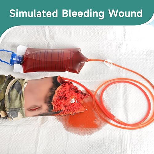 Wound Packing Trainer Kit, Stop The Bleed Kit for hemostasis Training, Wearable Severed Leg Trauma Trainer - Poueer