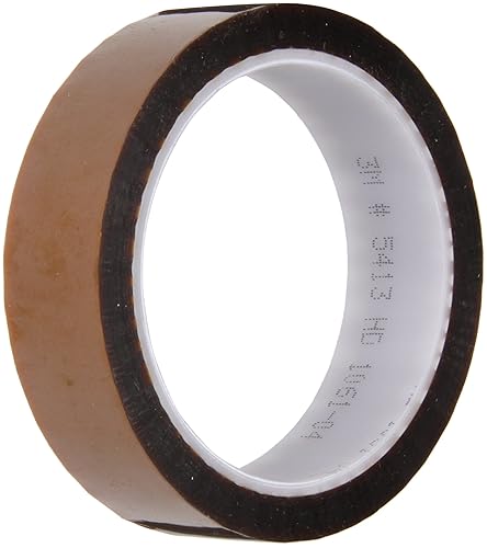 3M 5413 Amber Polyimide Film Tape, 1' Width x 36yd Length (1 roll) - Poueer