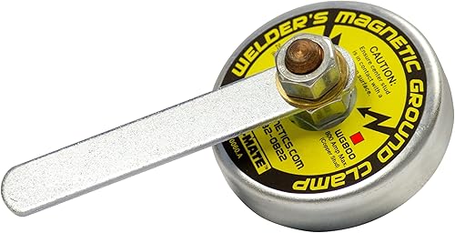 MAG-MATE WG800 Magnetic Welding Ground, Powerful Magnet Welding Accessory, Brass Stud Ground Contact, 35 lbs. Holding Capacity, 800 AMP - Poueer