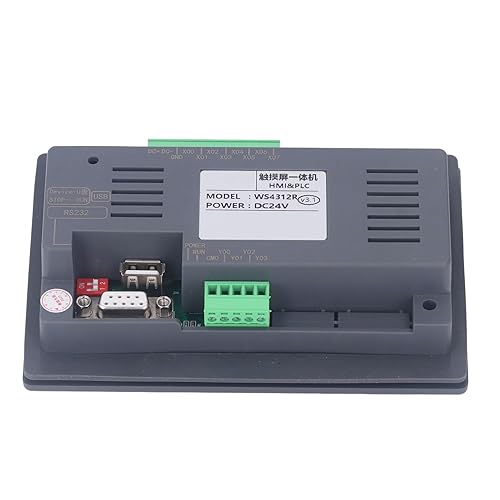 PLC HMI All in One 4.3in, HMI TFT LCD Display Module 32 bit ARM9, 128M NAND Flash, Compatible with for FX3U - Poueer