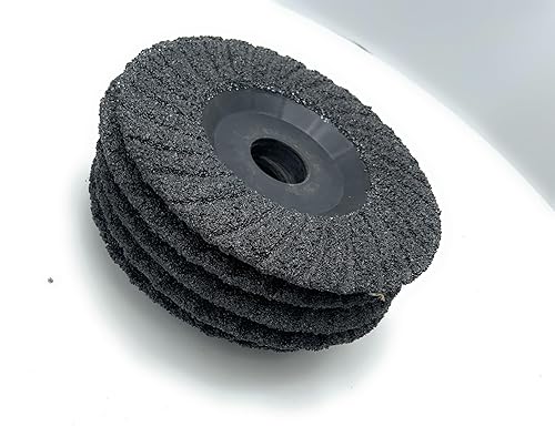 SIGNI 5 Pack SiC Plastic Back Grinding Wheel for Granite/Marble/Concrete and Glasses (4.5 INCH, 8 GRIT) - Poueer