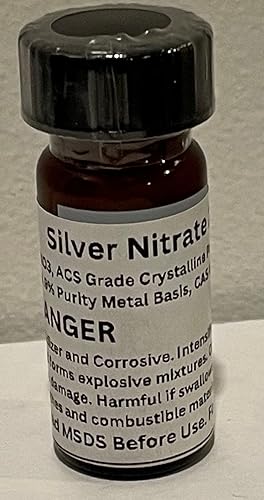 Silver Nitrate Crystal Powder 25 Grams / 99.9% Pure ACS Grade / 25g - Poueer