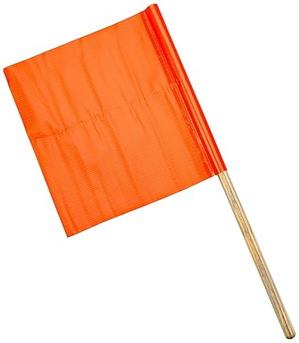 Mutual Industries 14994-27-18 Standard Vinyl Highway Safety Traffic Warning Flag, 18' x 18' x 27' (Pack of 10) - Poueer
