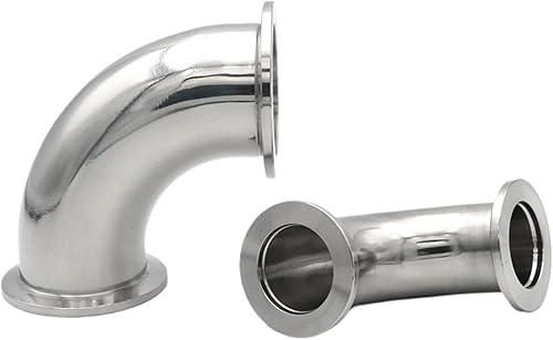 1pc KF16 KF25 KF40 KF50 Vacuum 90 Degree Elbow 304 Stainless Steel Pipe Fitting Flange Joint(KF40) - Poueer