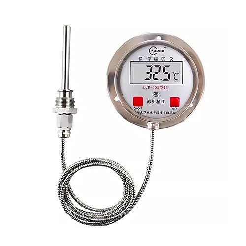 Electronic Water Temp Meter Stainless Steel High Precision Temperature Probe Sensor Industrial Digital Display Thermometer - Poueer