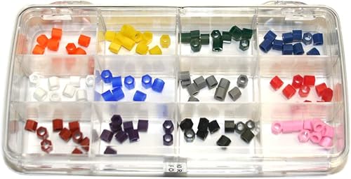 Kit of Silicone Color Bands for Instruments Identification 12 Assorted Colors in a Case 120pcs | Medixplus - Poueer