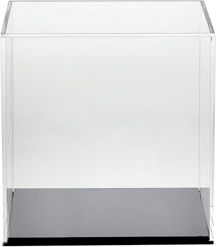 Source One Premium Clear Acrylic Display Case, Available with Additional Base (12 Inch Cube, No Base) - Poueer