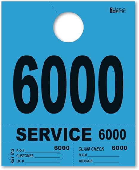 Flywheel Heavy Brite 4 Part Service Dispatch Numbers (000, Blue) - Poueer