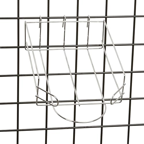 Only Hangers Chrome Gridwall Panel Baseball Cap Hat Display - Pack of 8 - Poueer