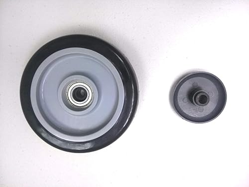 Shopping Cart Wheel 5' x 1-1/4' Polyurethane (Axle Diameter : 3/8') 1 EA, 10 EA (10 EA) - Poueer