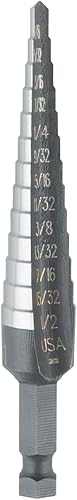 Irwin Tools IRWIN Step Drill Bit Set, General Purpose, 4-Piece (10225) - Poueer
