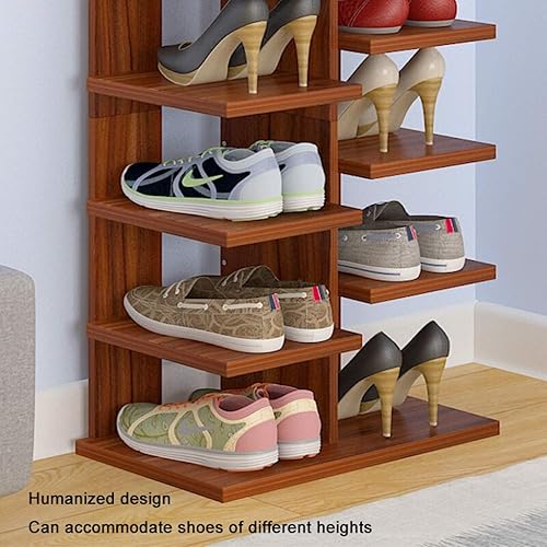 Shoes Rack Multi-layer Shoe Rack Space-saving Multi-function Home Shoe Rack Double Row Storage with 1 Drawer Suitable for Entrance or Bedroom Shoe Shelf Cabinet for Closet (Color : Natural, Size : 1 - Poueer