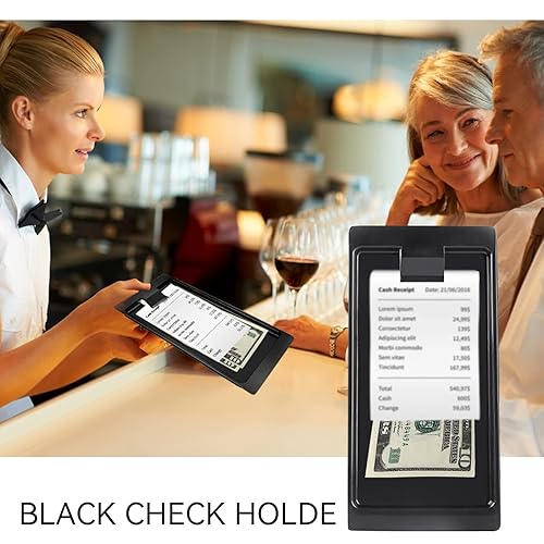 32 Pieces Black Check Holders,Guest Receipt Holder Tray Check Presenter Trays Guest,Restaurant Tip Tray,Check Tip Trays Waitress,Check Tip Trays for Waitress Tip Tray,Restaurants,Bars,Hotels - Poueer