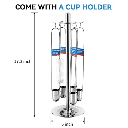 BAOSHISHAN Zahn Cup Viscosity Cup #1 to #5 Dip Type 44ml Stainless Steel Viscometer Flow Cup for Paint Finishes Oil - Poueer