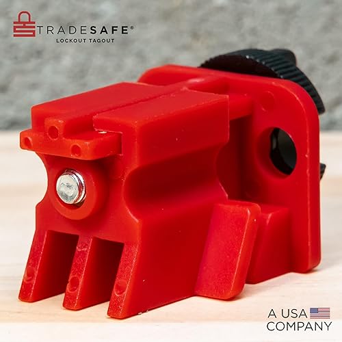 TRADESAFE Circuit Breaker Lockout Device, 10 Pack, 120/277 Volt, Clamp-on Single Pole Breaker Lock Out Device, OSHA Compliant, Premium Grade, Medium - Poueer