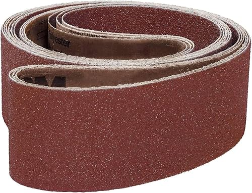 6 inch x 123 inch, 80 Grit, KK752X (General Grade), X-Weight, Aluminum Oxide (A/O), Abrasive Sanding Belts, 10-Pak - Poueer