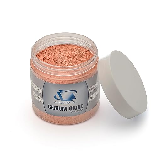 GLASS POLISH PRO 2.2lbs (1kg) Cerium Oxide, High-Grade Glass Polishing Powder, Enhanced Formula, TREO 85%, 3.5 Microns, Brown – GP90010 - Poueer