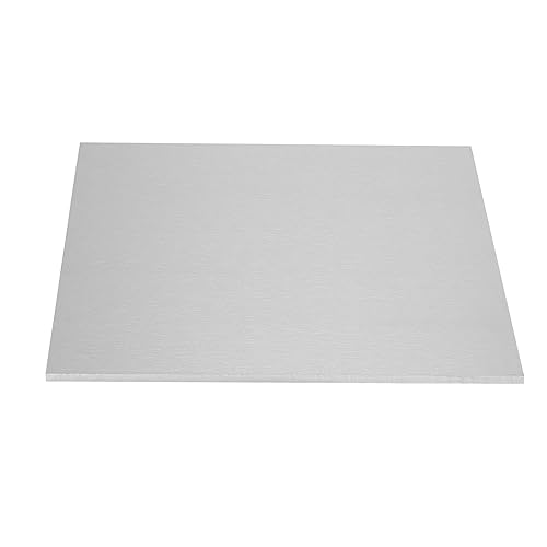 LEXININ 2 Pack 12 x 12 x 1/4 Inch 6061 Aluminum Sheet, Plain Aluminum Plate with Protective Film, Metal Flat Aluminum Sheet for Industrial, 305 x 305 x 6mm - Poueer