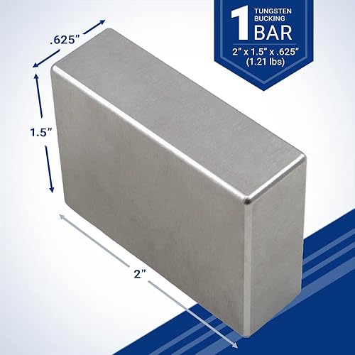 Tungsten Ergonomic Bucking Bar BB-4: 1.21 lbs, 5/8' x 1.5' x 2' - Poueer