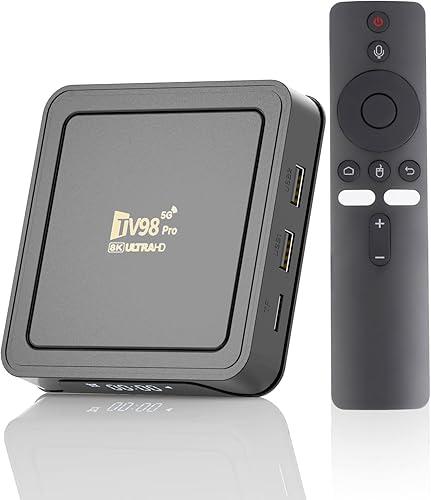TV98 PRO 8K@60fps HDMI Media Player for USB Drive and TF Card, HD Digital Signage Player, H.265/MP4/MKV/MOV/AVI/MP3/WMV, Multi-Video Decoder, Picture Decoding, Remote Control, Home Theater - Poueer