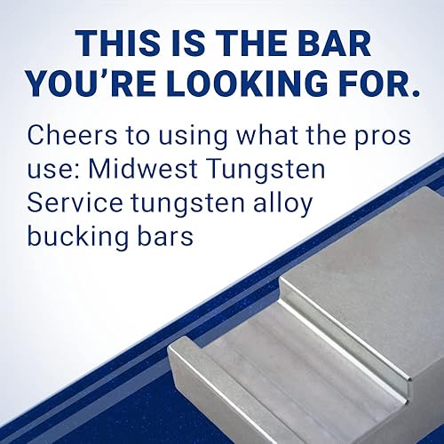 Tungsten Ergonomic Bucking Bar BB-4: 1.21 lbs, 5/8' x 1.5' x 2' - Poueer