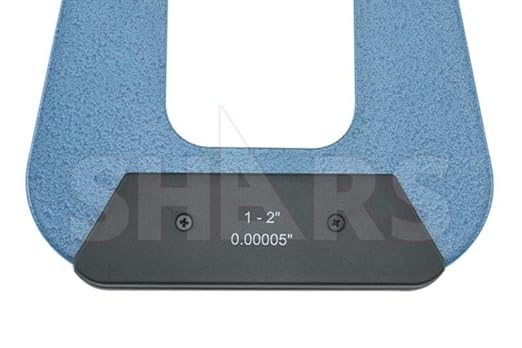 Shars 1-2' Precision Electronic Deep Throat Micrometer .0001' 303-2440 L] - Poueer