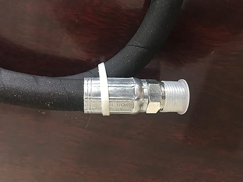 3/8 x 24 in Hydraulic Hose Assembly 5,000 PSI with 2 Male Pipe with 3/8 in Threads - Poueer