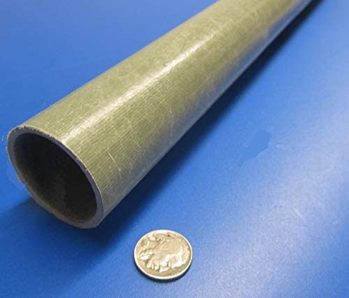 FRP Fiberglass Round Tube 1.75' (1-3/4') OD x 1.50' (1-1/2') x 5 Ft. Length Green 1 pc - Poueer