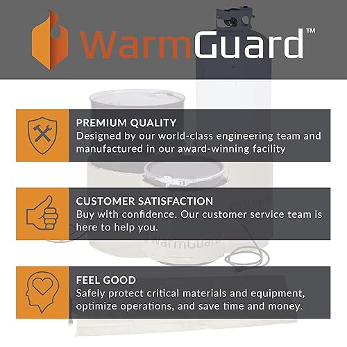 WG15 Insulated Drum Band Heater - Barrel Heater, Fixed Internal Thermostat Max Temp 145 F,Tan - Poueer