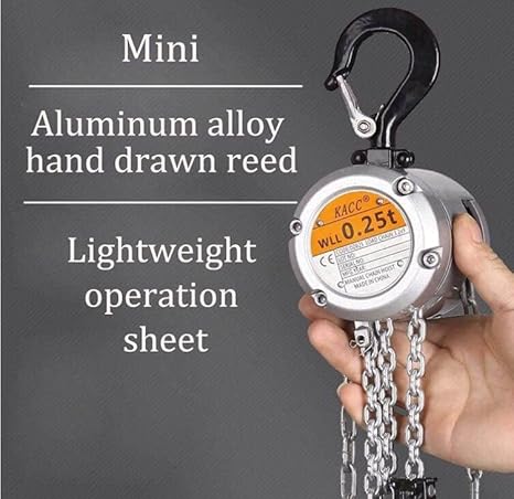 Manual Chain Block Hoist Come Along Heavy Duty Hooks Commercial Grade Steel for Lifting Pulling Construction Building Garages Warehouse Automotive Machinery,250KG*3m - Poueer