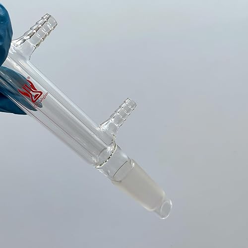 Liebig Condenser, Borosilicate Glass Liebig Condenser with 24/40 Joints, 400mm Jacket Length & 10mm Glass Hose Connection, Lab Glassware - Poueer