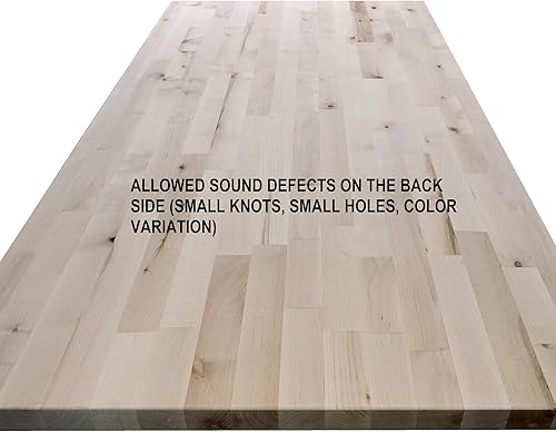 1.5' x 18' x 36' Birch Table/Counter/Island Top ** see all Edge options ** (Sharp edges (no routing)) - Poueer