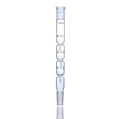 Laboy Glass Snyder Column with 24/40 Joints 300mm in Overall Height Lab Glassware - Poueer