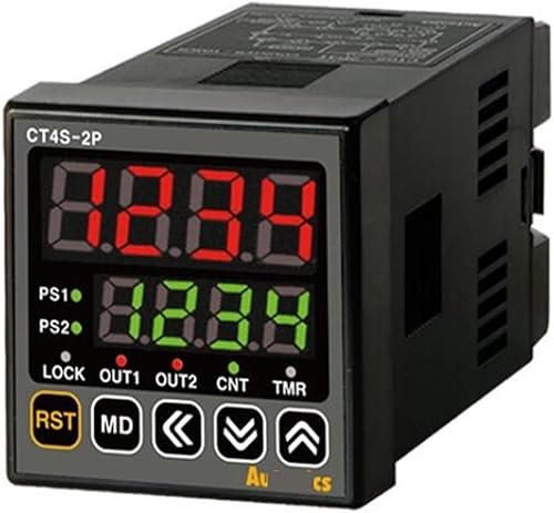 Digital Counter CT4S-2P4 Counter/Timer, W48xH48mm, 4-Digit, LED, 2 Preset, PNP or NPN Input, Prescale Value Setting, 2 Relay SPST(2a) 250VAC 5A Electrical Timers(NPN Input) - Poueer