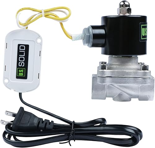 U.S. Solid Smart Solenoid Valve - 3/4 Inch Wi-Fi APP-Controlled Brass Solenoid Valve, 110V AC - Poueer