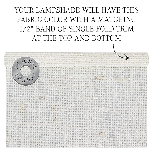 FenchelShades.com 18' Top Diameter x 18' Bottom Diameter 12' Height Cylinder Drum Lampshade USA Made (Burlap Off White) - Poueer