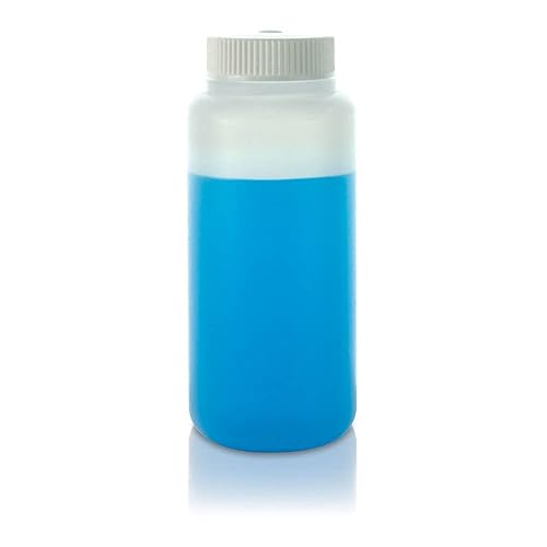 Globe Scientific 6332 Polypropylene Centrifuge Bottle, 500ml Capacity, Attached Cap, Pack of 4 - Poueer