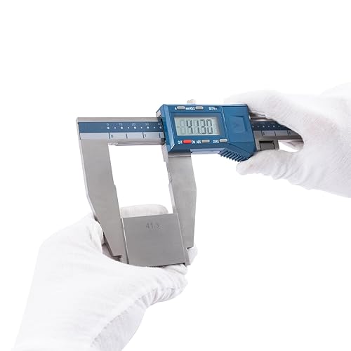 Dasqua 6 Inch/150mm Digital Caliper Electronic Industrial, Stainless Steel, with Large LCD Screen and Storage Case Auto Off Featured Measuring Tool, Resolution 0.0005'/0.01mm, Accuracy 0.001”/0.02mm - Poueer