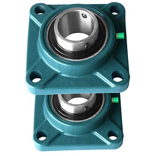 2 Pcs UCF 207-23 Self-align 4 Bolt Flange Pillow Block Bearing 1 7/16 inch - Poueer