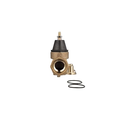 Watts LFN45B Series 3/4' Lead-Free Cast Copper Silicon Alloy Water Pressure Reducing Valve, Double Union Solder Inlet and Outlet, Elastomer Disc, Adjustable Pressure 25 to 75 psi, Maximum 400 psi - Poueer