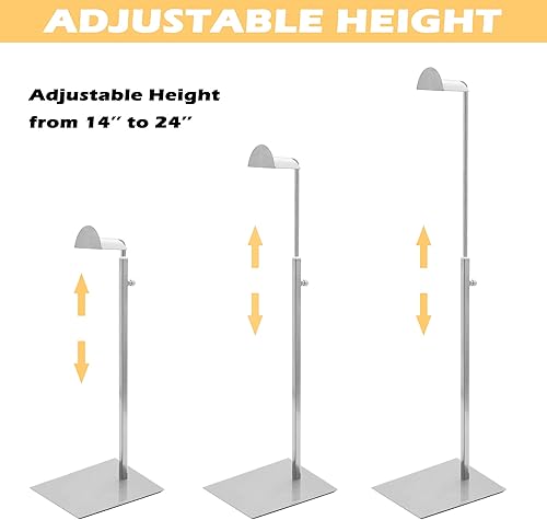 Royxen 3 Pack Handbag Rack Stainless Steel with Adjustable Height, Purse Display Stand, Black - Poueer