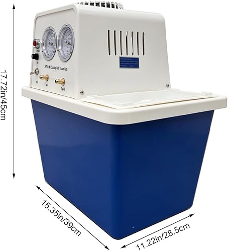 INTBUYING Water Circulating Vacuum Pump with 15L Water Tank Flow Rate 60L/min Water Circulation for Lab Chemistry Equipment - Poueer