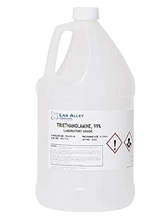 Triethanolamine 99%, Lab Grade - 1 Gallon - Poueer