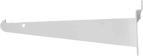 8 inch White Shelf Bracket for Slatwall - Pack of 10 - Poueer