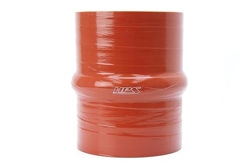 2' ID, 4' Length, Silicone Hump Coupler Hose, Ultra High Temp 4-Ply Aramid Reinforced, 90 Psi Max. Pressure, 500F Max. Temperature, SHC-200-L4-HOT, Silicone, Orange - Poueer