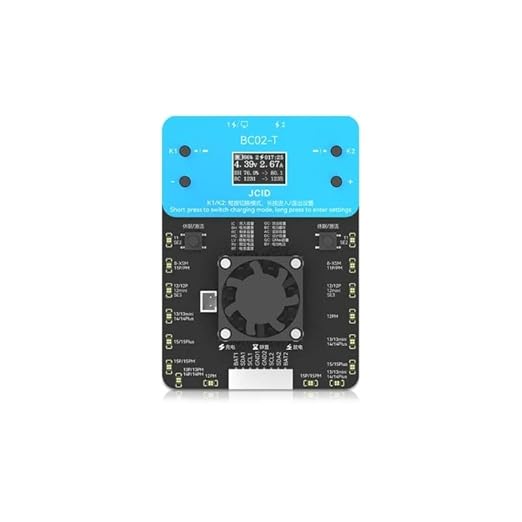 JCID Super Battery Cycler BC02-T Dual Channel Battery Tester High Current 4A Charging Device for iPhone Battery Health Testing JC Programmer JCID Testing Device WYLIE Tools 5 Pack - Poueer